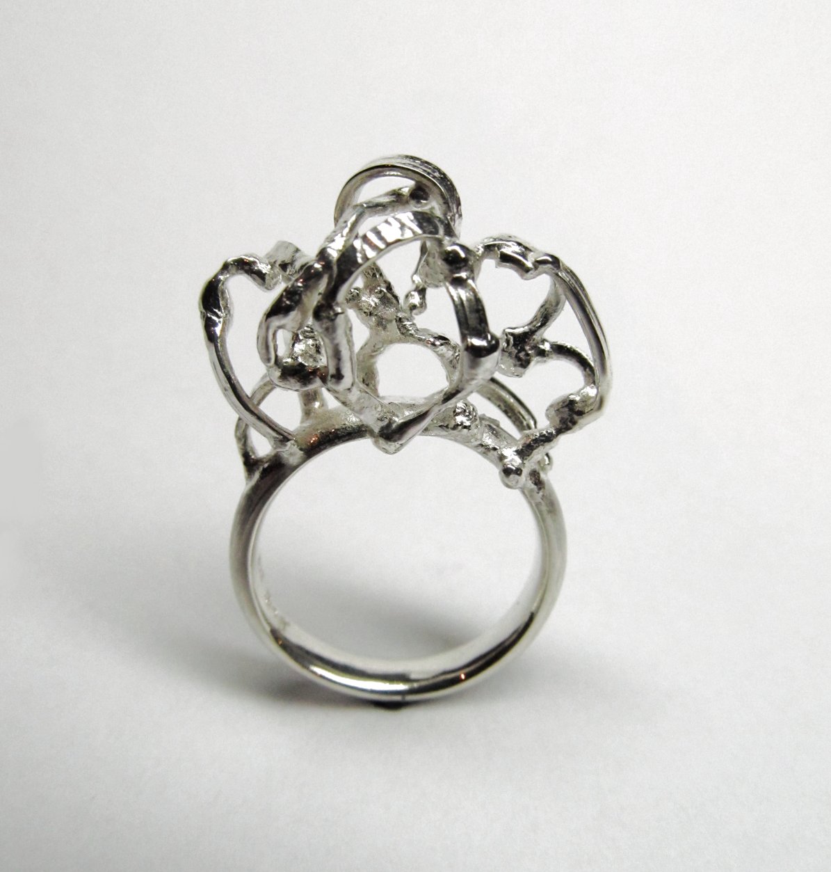 Ring 'Boogjes' <br> zilver